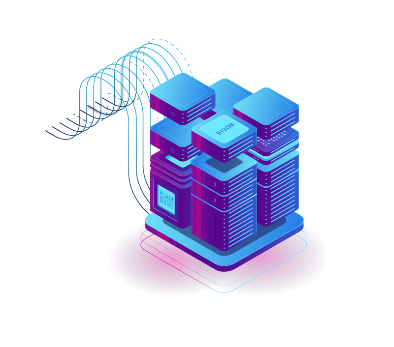 A collection of servers with high storage capacity.