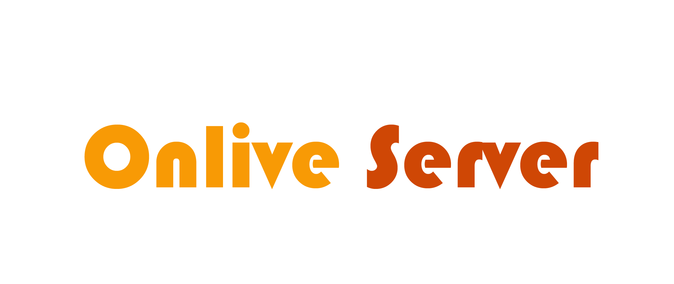Onlive Server logo, featuring the brand name in a stylized font with an orange and yellow gradient color scheme.